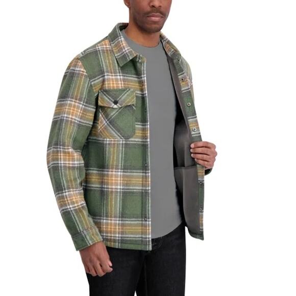 XL NEW Dakine Shirt Jacket Shacket Chore Barn Snap Plaid Flannel Fleece - Picture 8 of 12